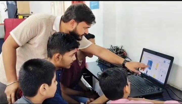 Robotics training session in progress