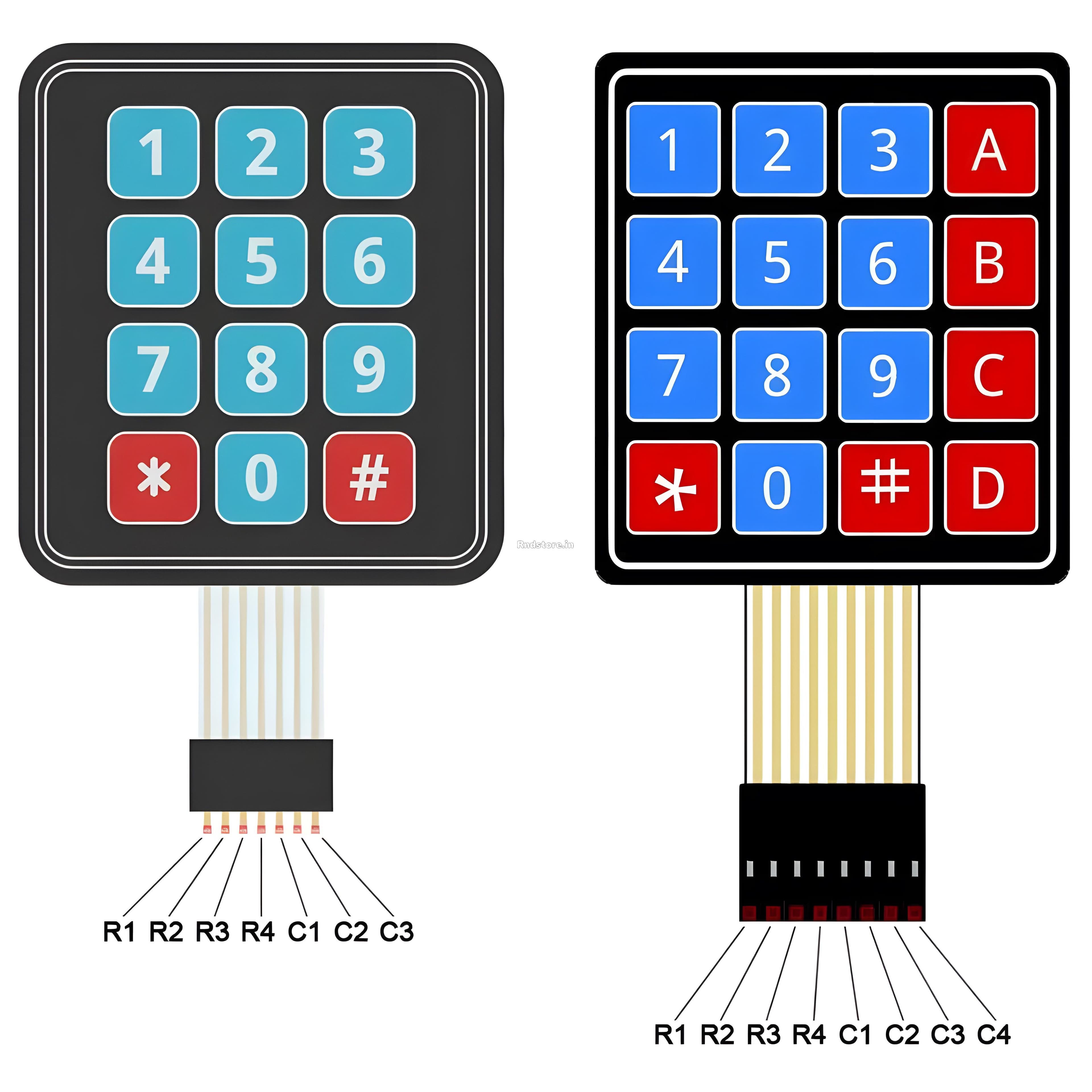 Universal 4×4 16 Key Matrix Membrane Switch Keypad Keyboard - Thumbnail 2