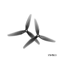 HQProp 7X4X3 Light Grey (2CW+2CCW)-Poly Carbonate Triblade Propeller - Thumbnail 2