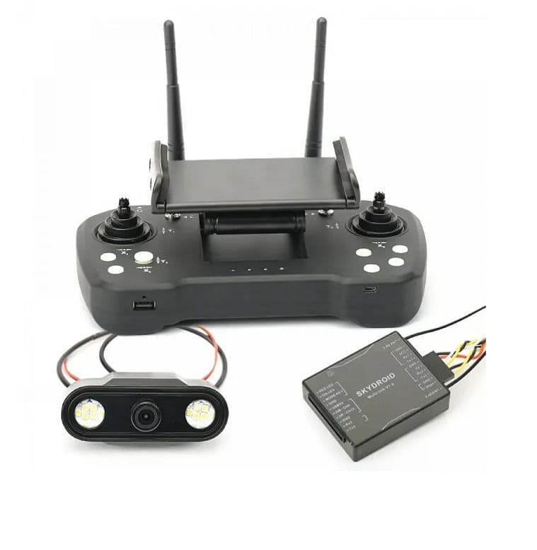 SKYDROID T12 2.4GHZ 12CH Remote Controller with R12 Receiver and 3IN1 Camera