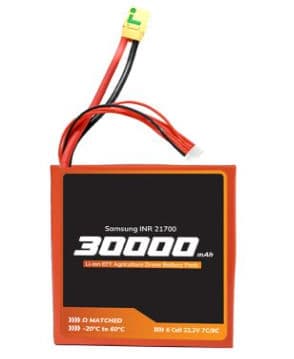 Samsung A Grade INR 21700-50S 22.2V 30000mAh 9C 6s6p 210A/270A Discharge Li-ion Drone Battery Pack for EFT Agriculture Drone