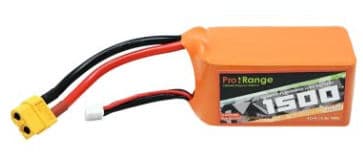 Pro-Range 14.8V 1500mAh 100C 4S Graphene Lithium Polymer Battery Pack