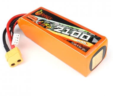 Orange 9.9V 2100mAh 30C 3S Lithium Iron Phosphate (LiFePO4) Battery Pack - Thumbnail 6