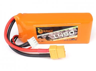 Orange 9.9V 1450mAh 30C 3S Lithium Iron Phosphate (LiFePO4) Battery Pack - Thumbnail 2