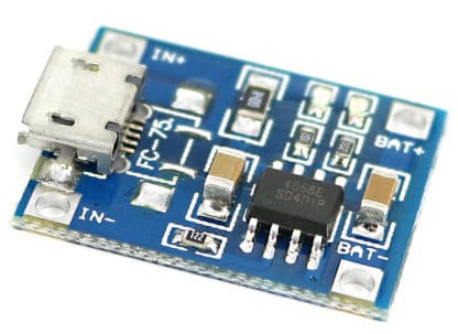 TP4056/TC4056 1A Li-Ion Lithium Battery Charging Module – Micro B USB - Thumbnail 3