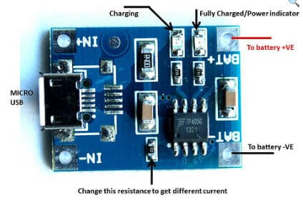 TP4056/TC4056 1A Li-Ion Lithium Battery Charging Module – Micro B USB - Thumbnail 5