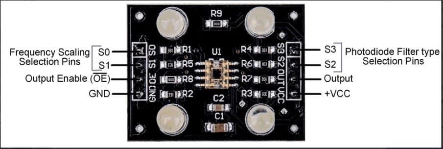 Color Recognition Sensor Module TCS3200D/TCS2300 - Thumbnail 3