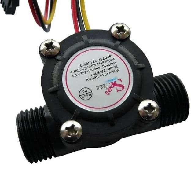 1/2 Inch Water Flow Sensor - YF-S201 - Thumbnail 4
