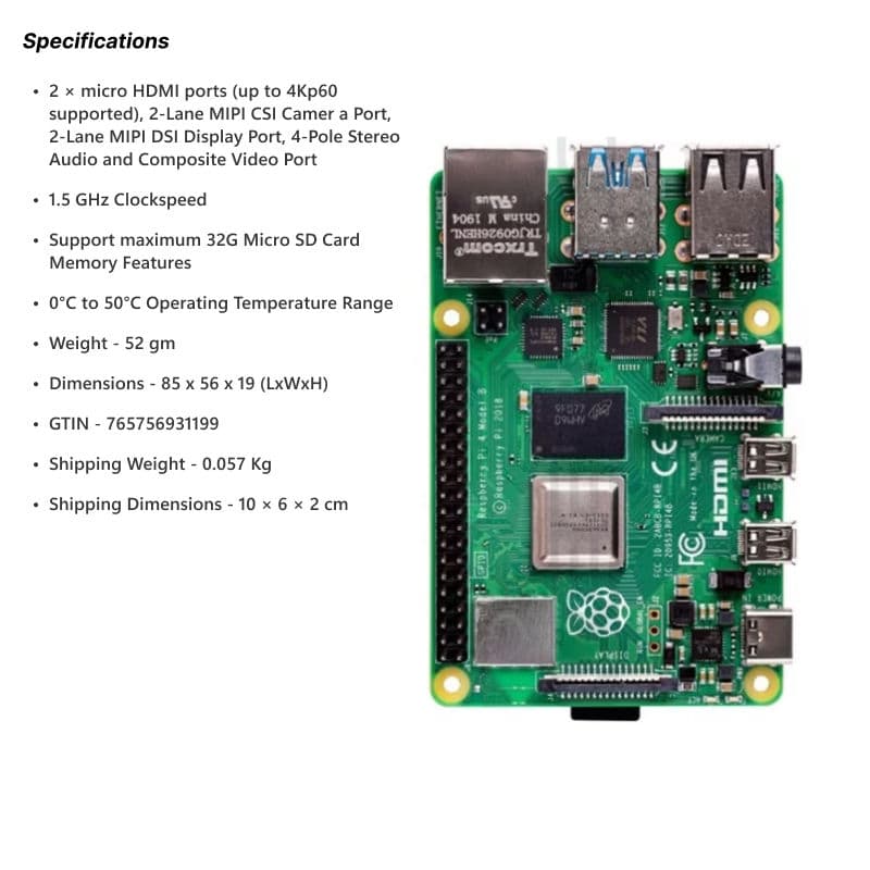 Raspberry Pi 4 Model B with 8GB RAM - Thumbnail 4